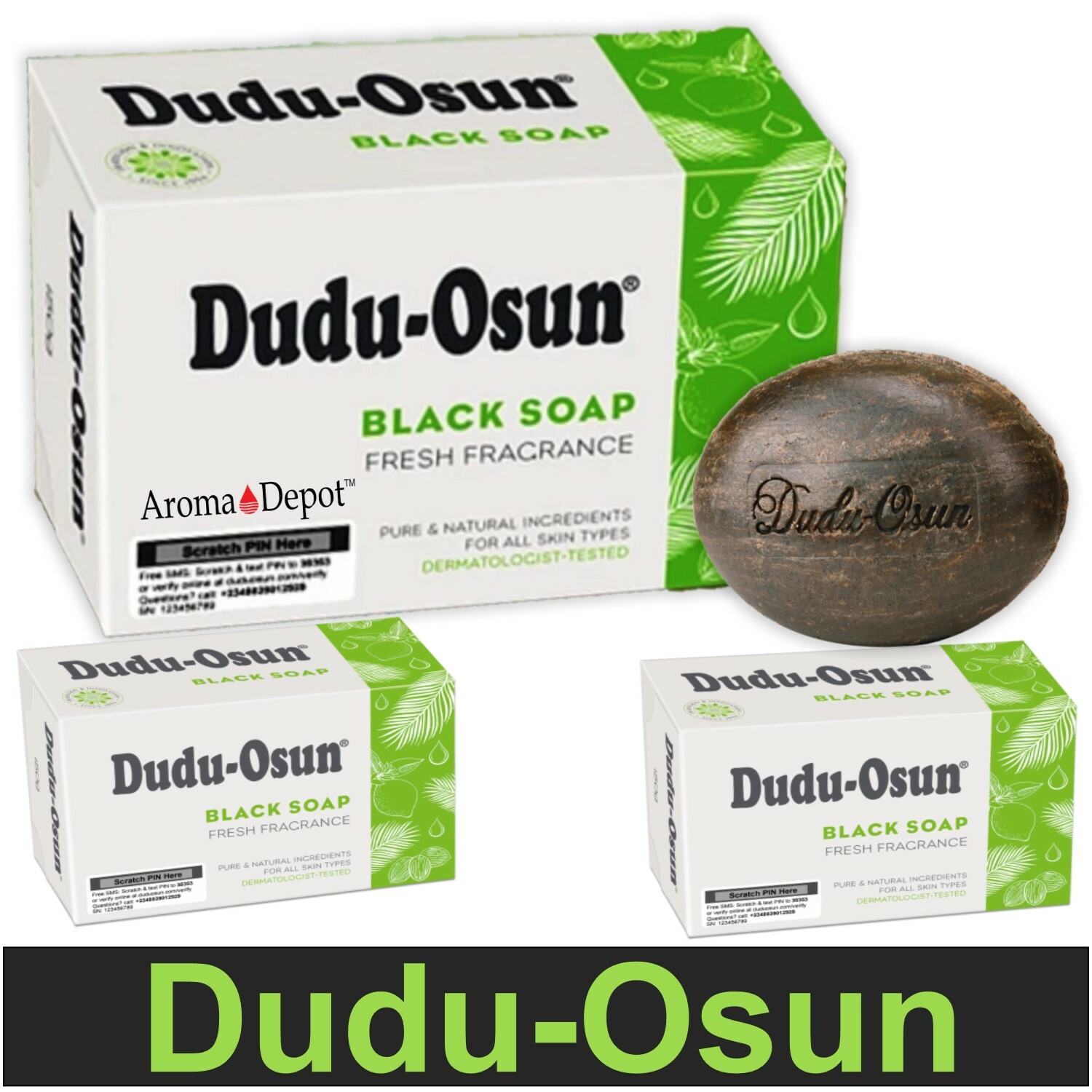 Dudu Osun Raw African Black Soap Natural Anti-Acne Fungus Eczema Psoriasis