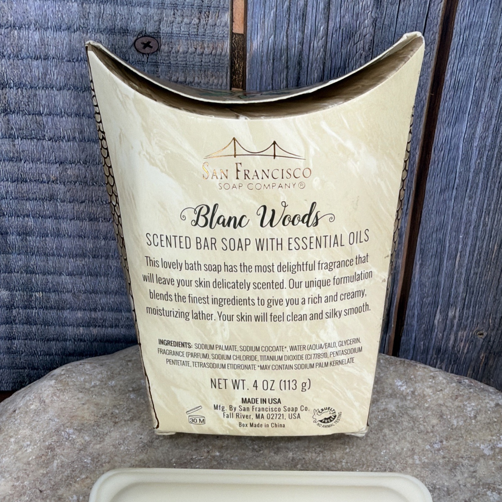 San Francisco Soap Co Blanc Woods Soap 4 Oz Vegetable No Animal Testing Made USA