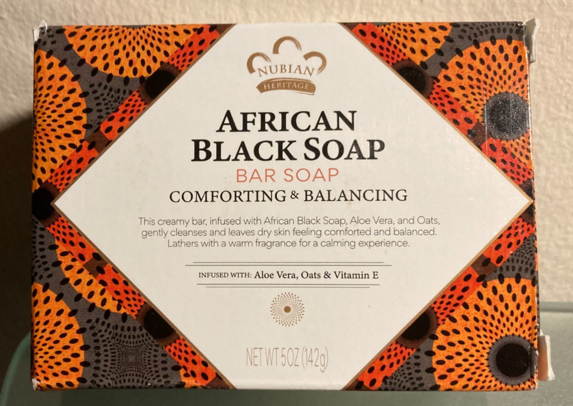 Nubian Heritage AFRICAN Black Bar Soap 5 oz 142 g Aloe Vera Oats Cruelty-Free