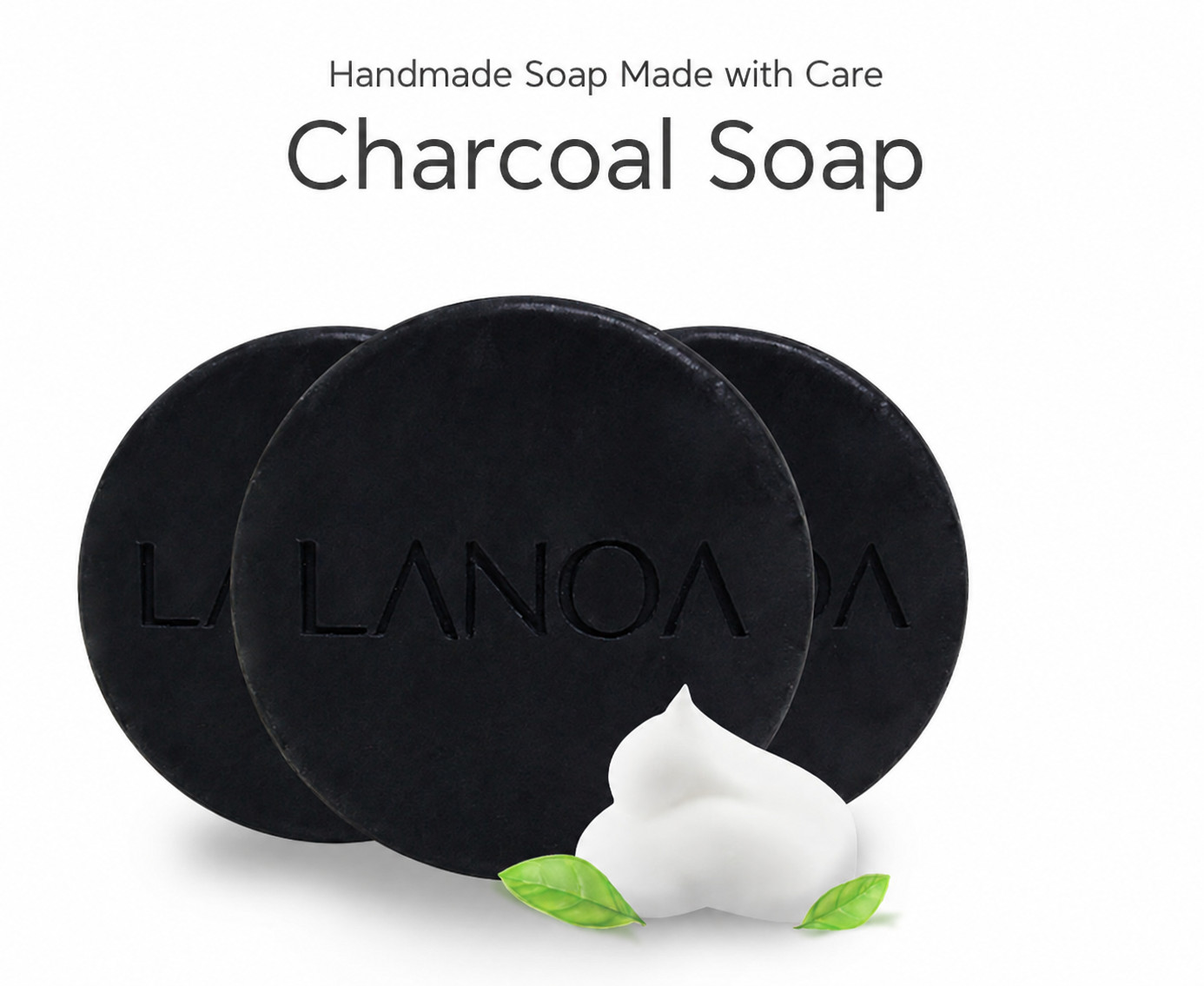 Korean Charcoal Soap Bar Set of 2 Face Body Cleansing Bar K Beauty Skincare Gift