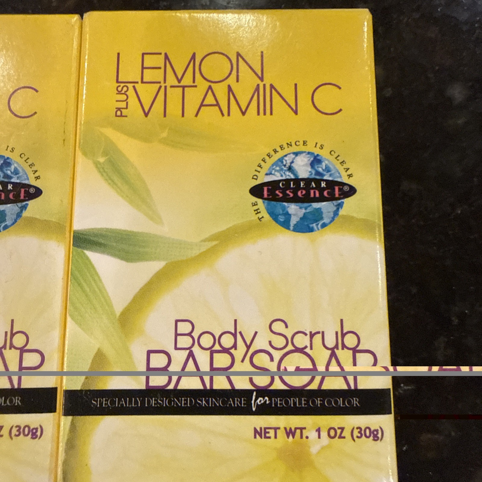 Lot Of 4 Clear Essence Lemon Plus Vitamin C Body Scrub Soap 1 Oz Travel Size