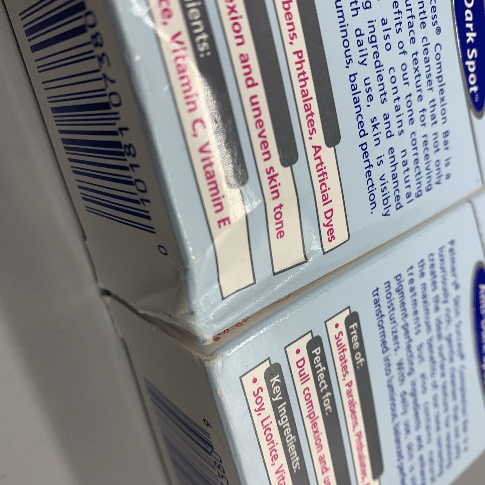 Lot of 2 bars Palmer’s Skin Success Complexion Bar Soap Anti Dark Spot 3.5oz