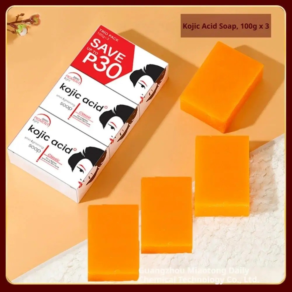 Kojic Acid Soap Dark Skin Whitening, Lightening & Brightening Soap (Pack of 3)