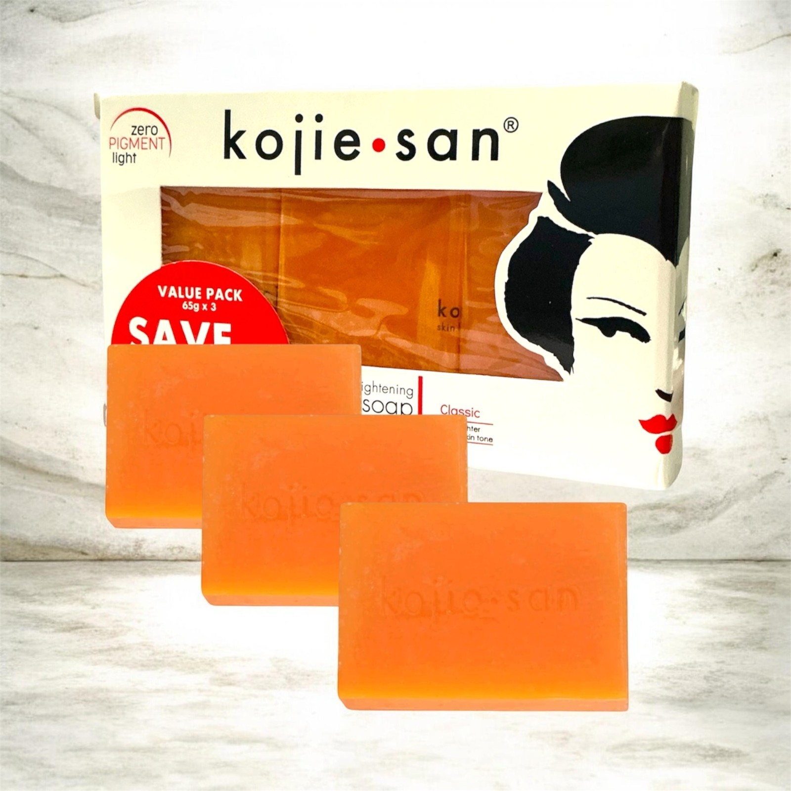 Kojie-San Classic Soap – 3 Pack (65g each)