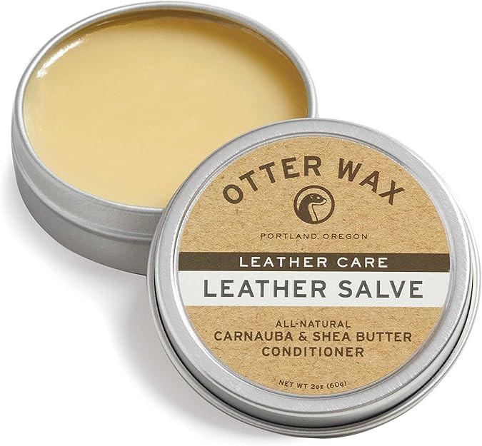 Otter Wax Leather Salve | 2 oz | All-Natural Leather Conditioner for Boots, Shoe
