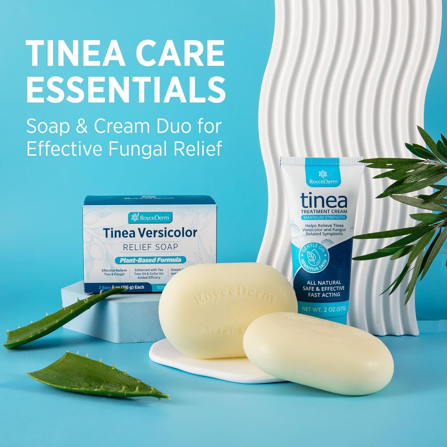 Roycederm Tinea Versicolor Relief Soap Tea Tree Oil & Sulfur Cleansing Bar, 2028