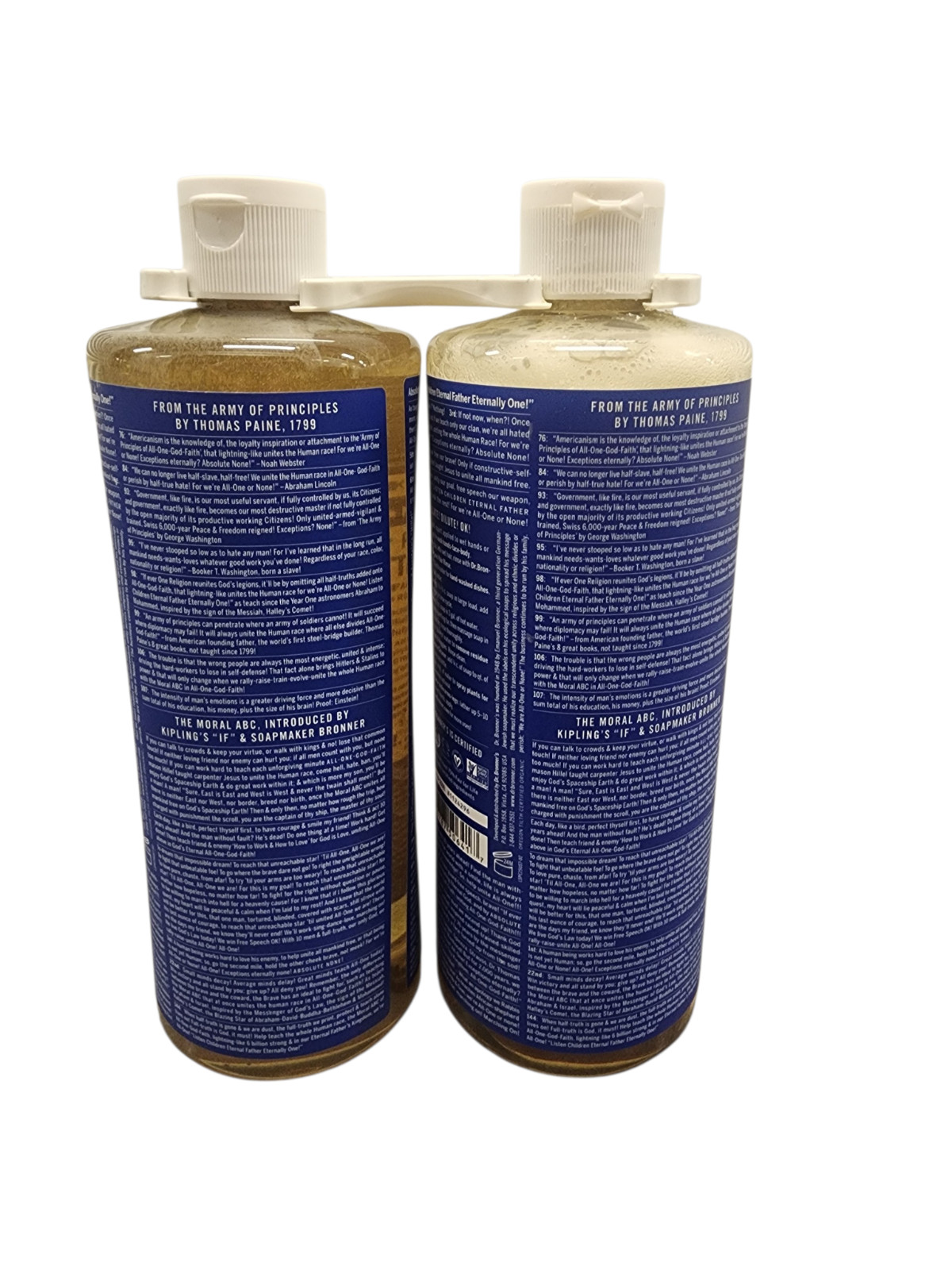 NOS 2 pack DR. BRONNER’S 18-IN-1 Hemp Peppermint Pure-Castile Soap Original 32oz