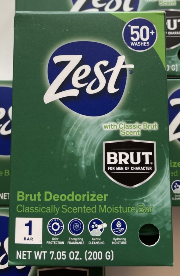 5 Zest Brut Deodorizer Classically Scented Moisture Bar Soap 7.05 oz. each