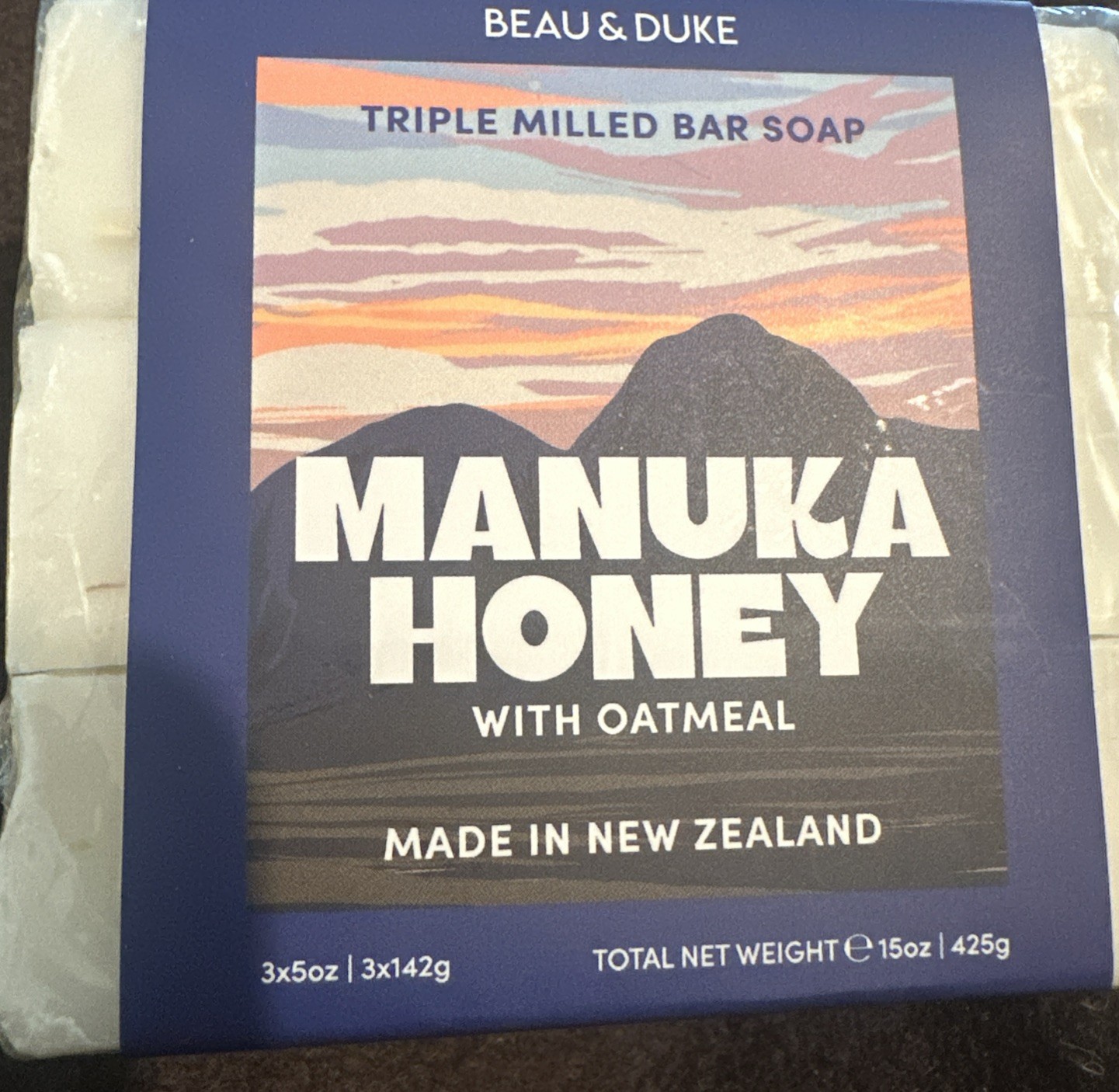 Beau & Duke Manuka Honey W/ Oatmeal 3CT 5 Oz Each Made In New Zealand