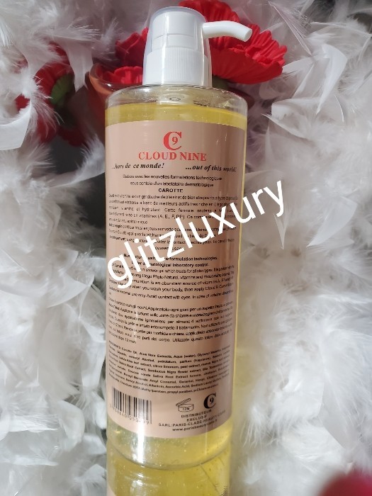 Cloud-9 Paris multi vitamin shower gel. Carotte & aloe vera lightening 1000mlx1