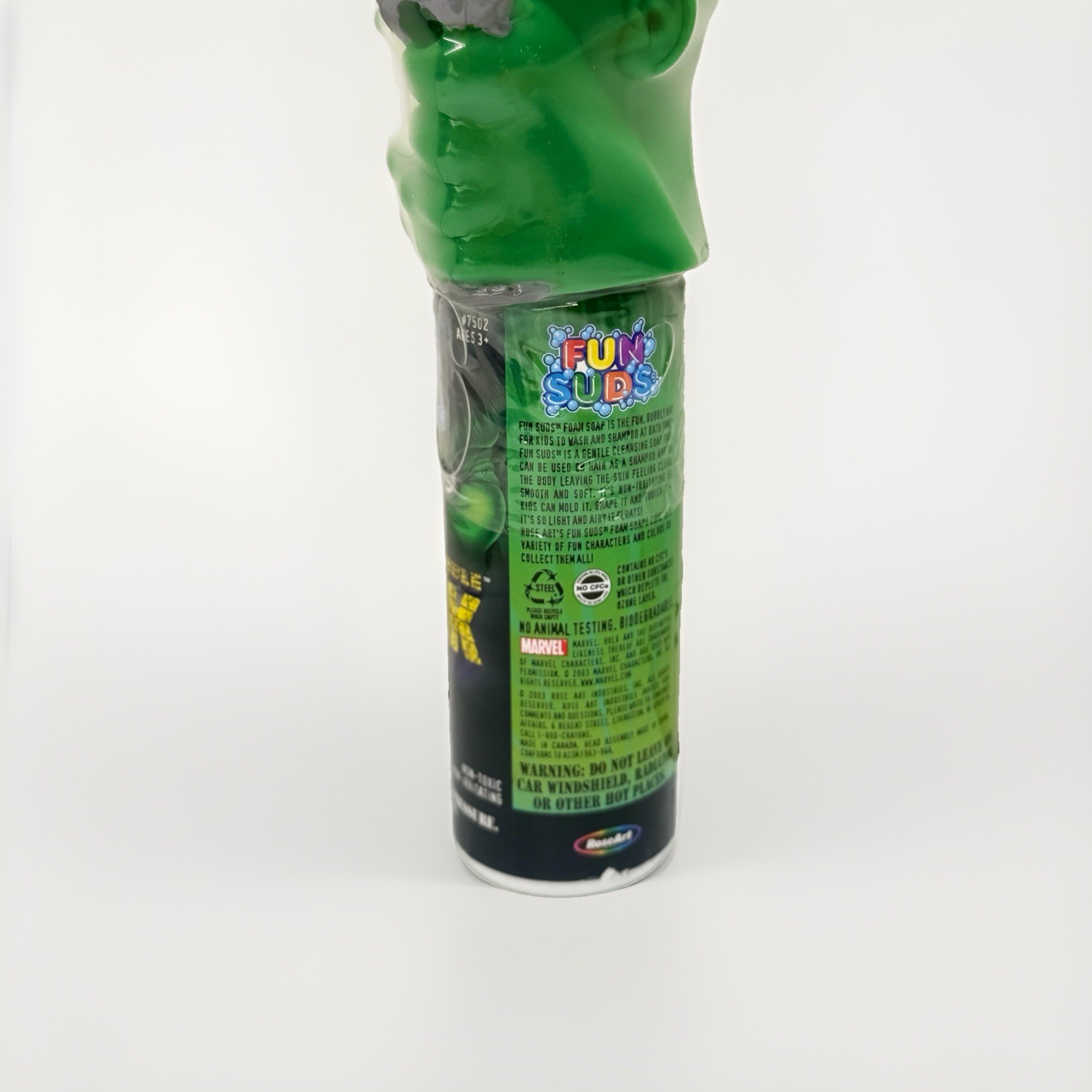 RARE 2003 Marvel Hulk RoseArt Fun Suds Foam Soap 3D Head New Sealed Vintage