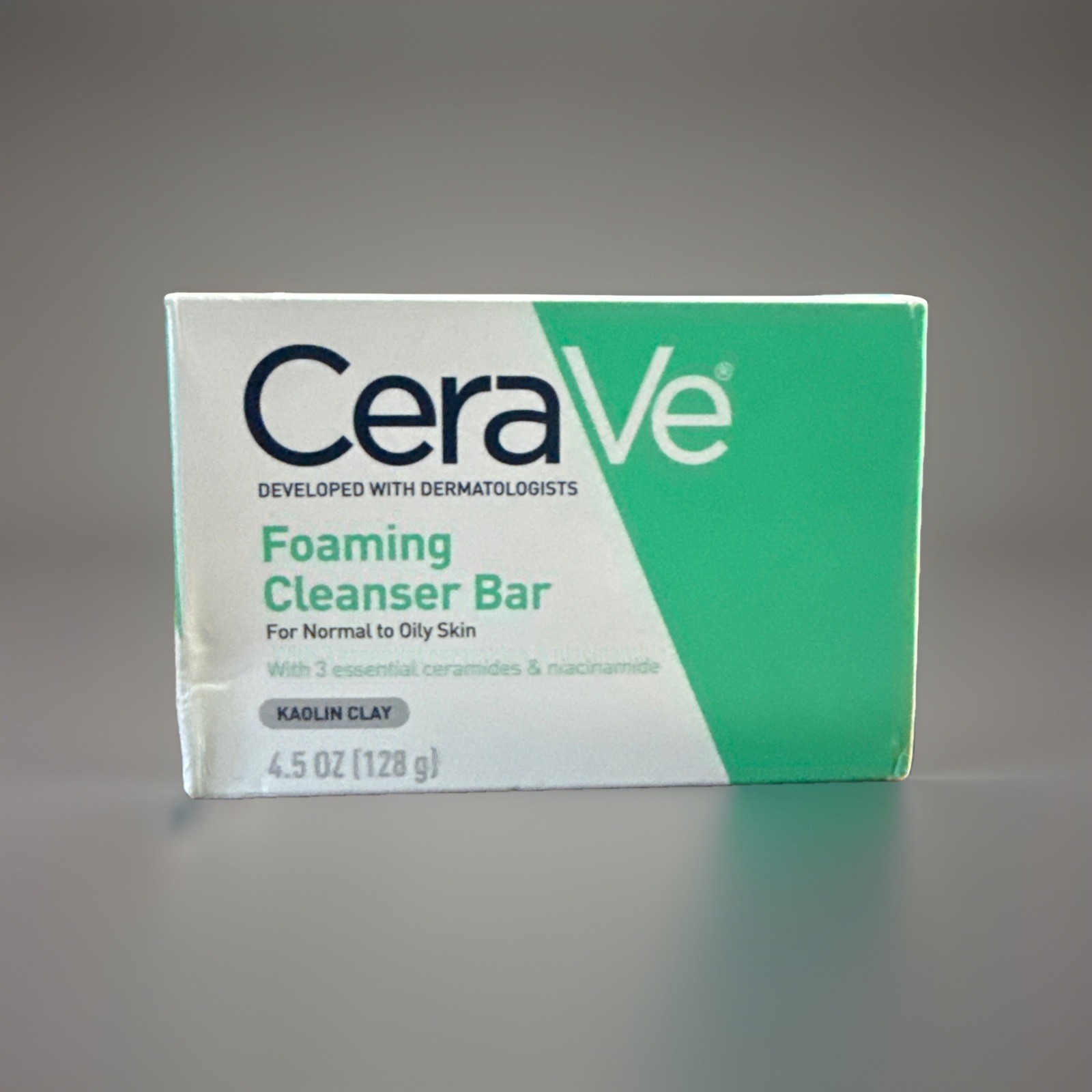 CeraVe Foaming Cleanser Bar, Kaolin Clay 4.5oz