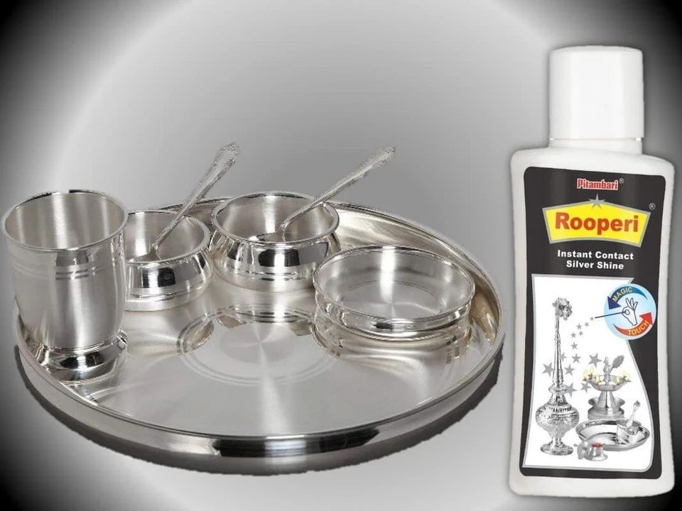 2 x Pitambari Rooperi Instant Cleaner 50ml for Silver Metal Free ship
