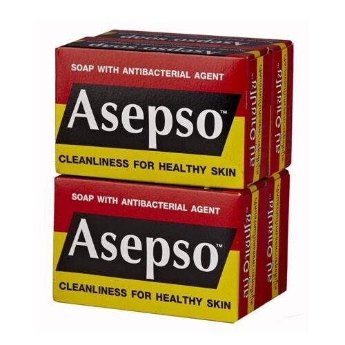 12 Bars Asepso Bar Soap Original Formula Washes Away Bacteria Dirty Healthy Skin