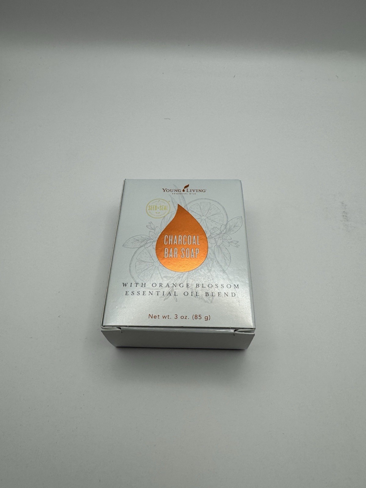 Young Living Charcoal Bar Soap with Orange Blossom Essential Oil Blend 3 oz.