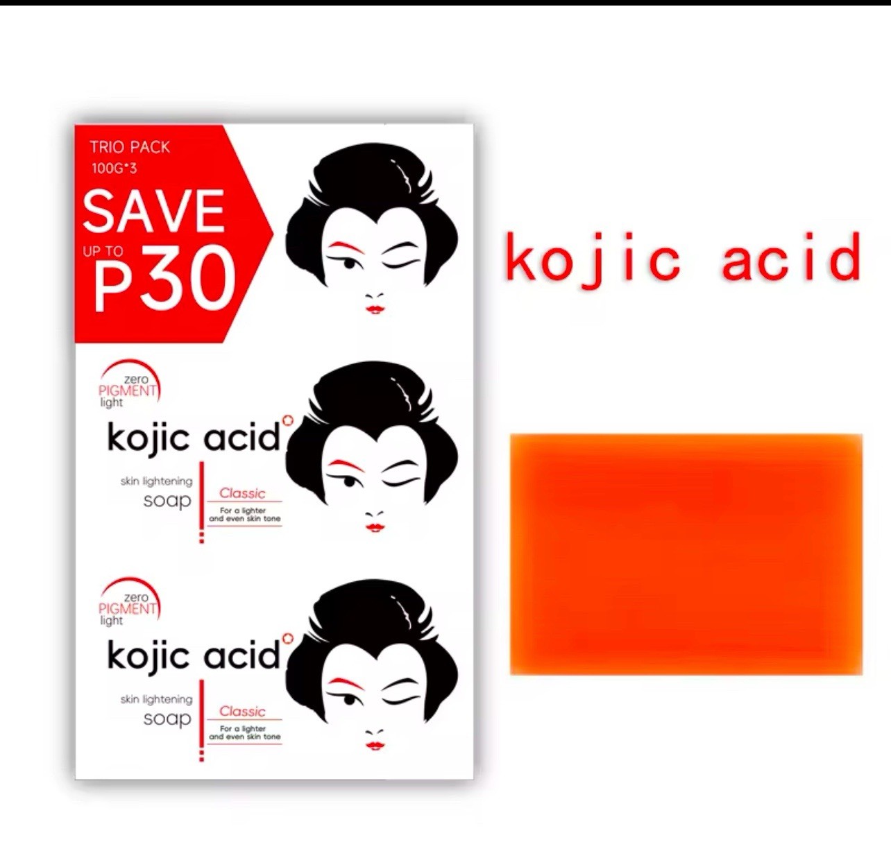 Kojic Acid Soap Skin Brightening Dark Spot Remover Acne Scars Face Body Glow