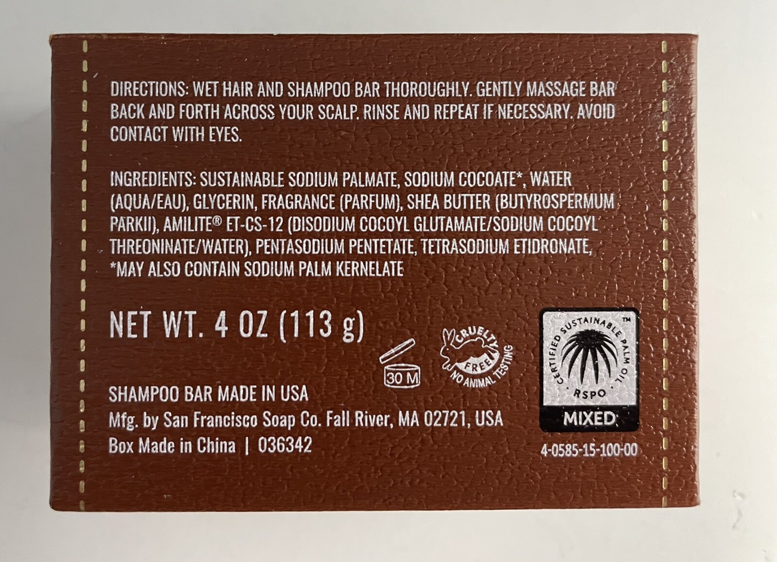 San Francisco Soap Company Man Bar Shampoo Bar 4 Ounce Cedar + Sandalwood