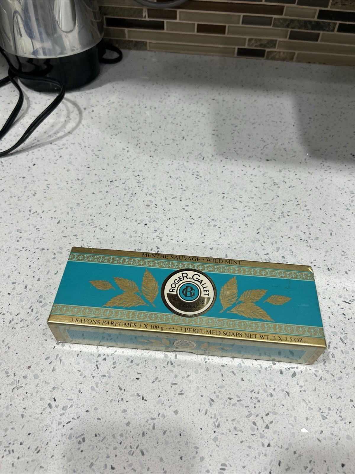 Vintage Roger & Gallet Wild Mint Savons Perfumed Soaps 3 X 3.5 oz.