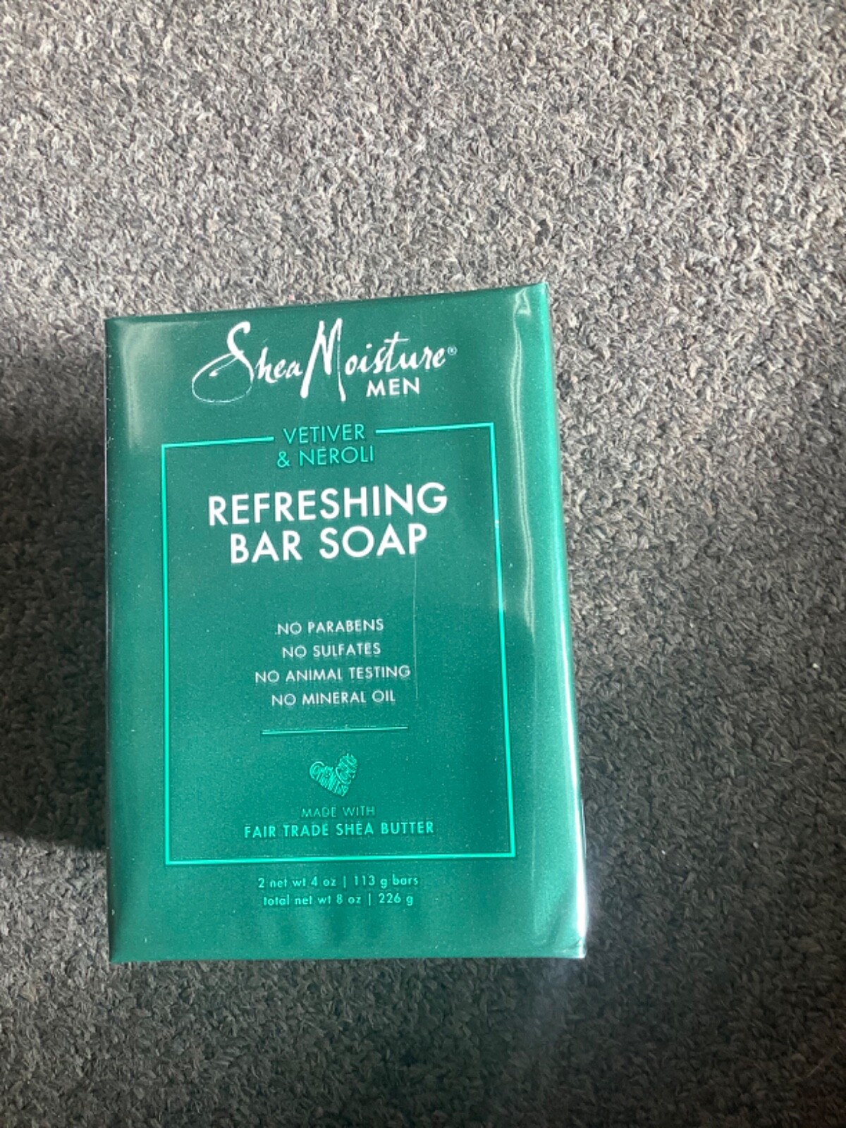 Shea Moisture Men Refreshing Bar Soaps Vetiver & Neroli 2 Bars 4oz each