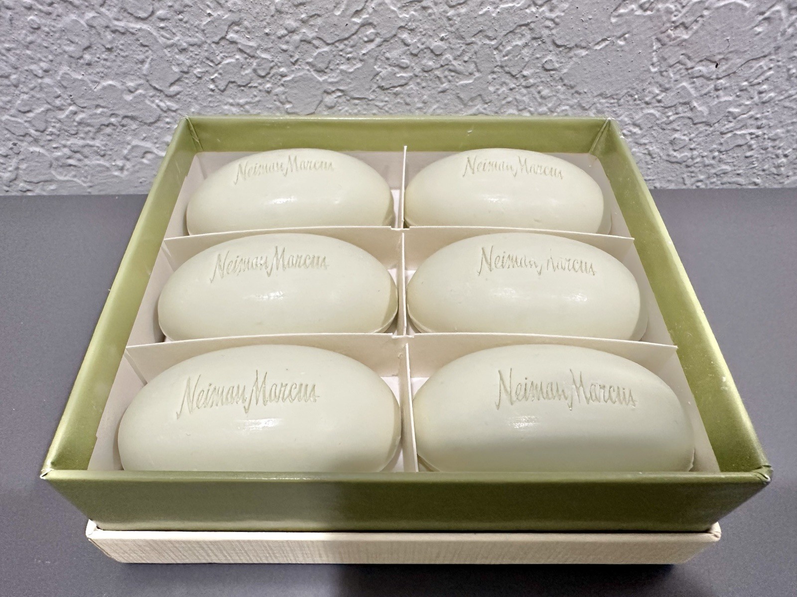 Vintage Neiman Marcus Verbena Guest Soap Box Set Of 6 Total 8.4 Oz/240 g READ
