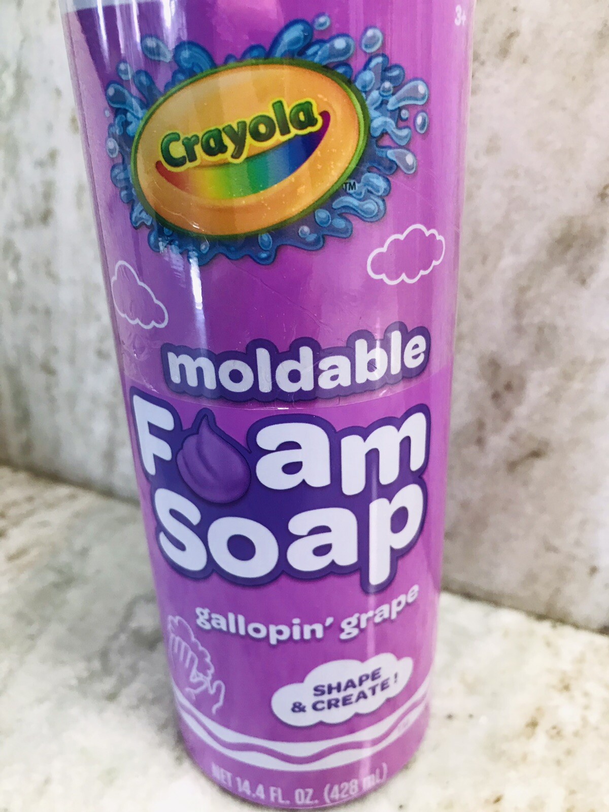 Crayola Shape/Create Gallopin’ Grape Moldable Foam Soap:14oz-Brand New-SHIP24H