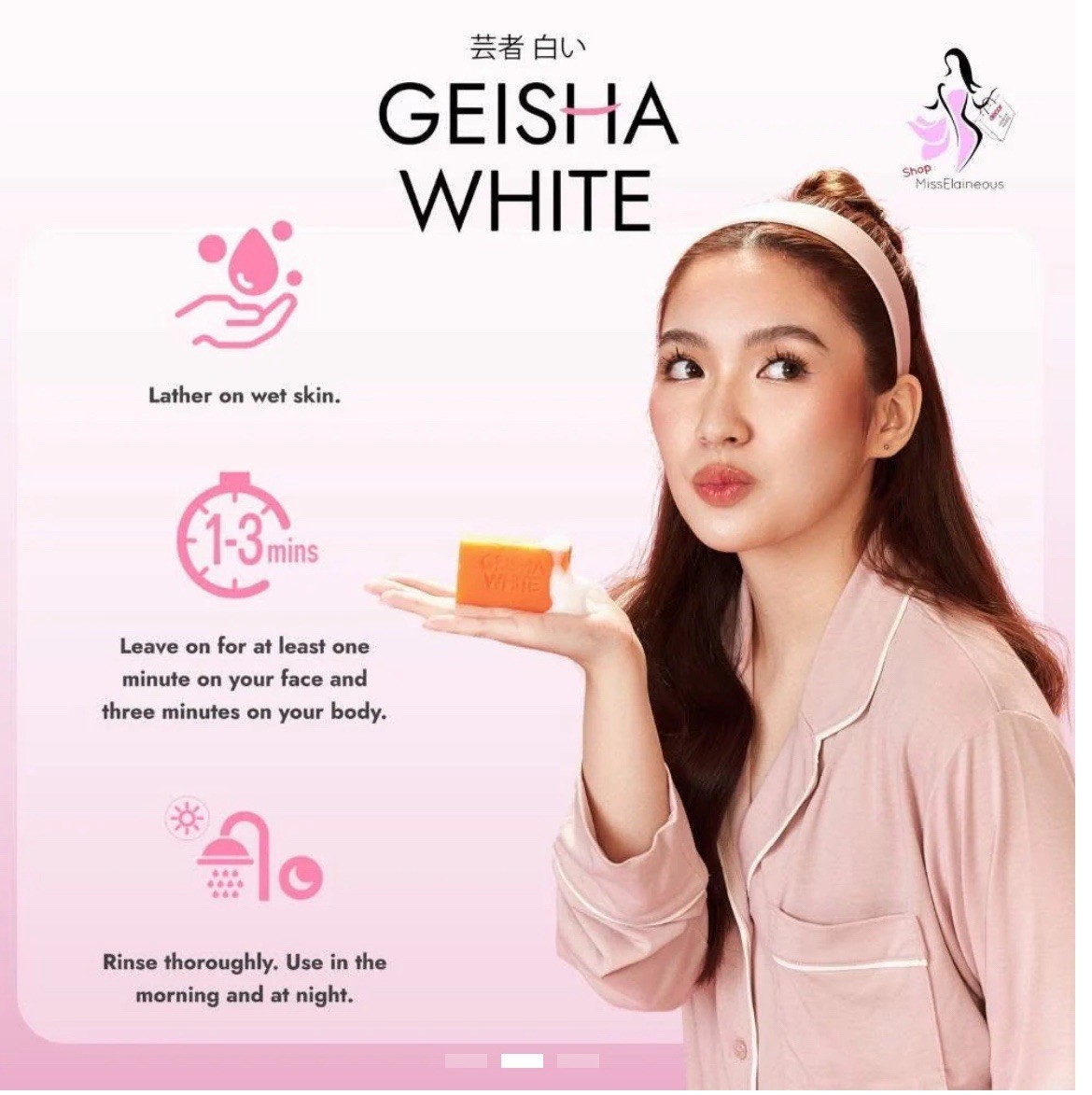 Original Geisha Scar and Blemish Skin Brightening Bar Intense 65g x 3 Bars