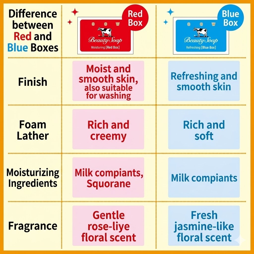 Cow Brand Beauty Soap Red Box 90g x 6 pcs Set Made in Japan Moisturizing Rose
