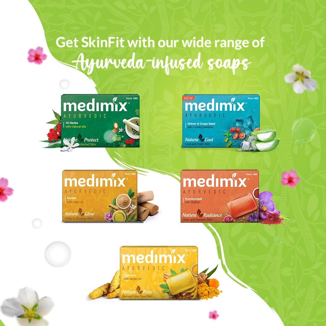 Ayurvedic Glycerine Soap, 125g (4+1 Super Saver Pack)