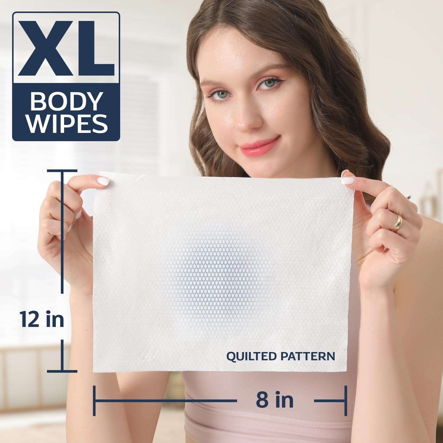 60 XL Shower Wipes – Body Wipes for Adults Bathing No Rinse – 6 Packs of 10