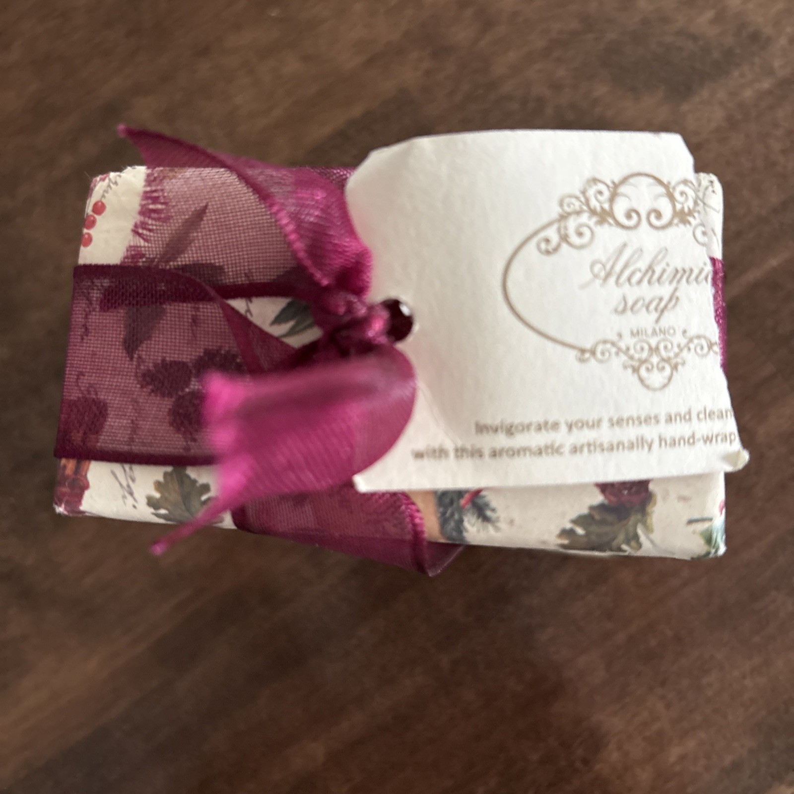Alchimia Italy Bath Bars Handmade Luxury Soap Holly Berry Gift Set 3x100g