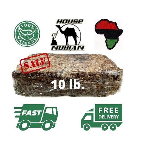 Raw African Black Soap 10 LBS 100% Pure Natural Organic Unrefined Ghana-Premium