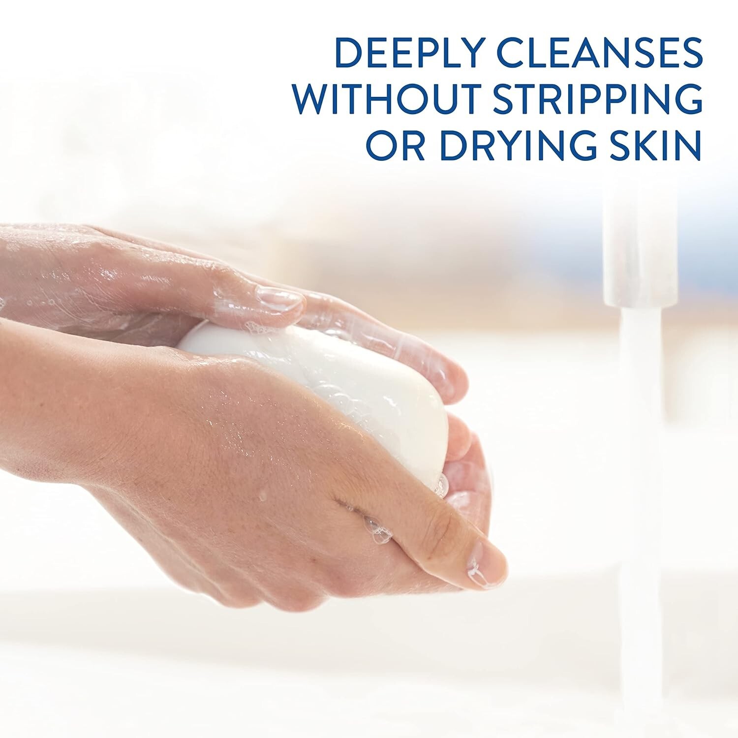 Cetaphil Deep Cleansing Face & Body Bar Soap, 3 Pack, Dry to Normal & Sensitive