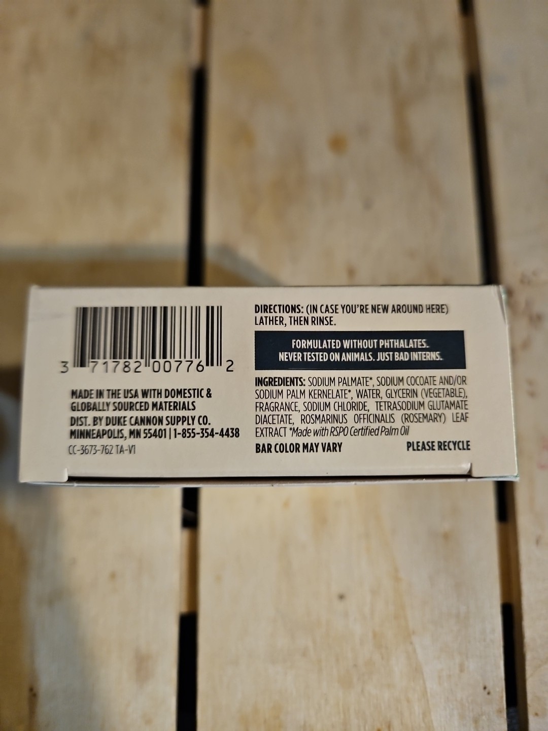 NEW Duke Cannon Men’s Illegally Cut Pine Everlasting Puck Of Soap 5 oz