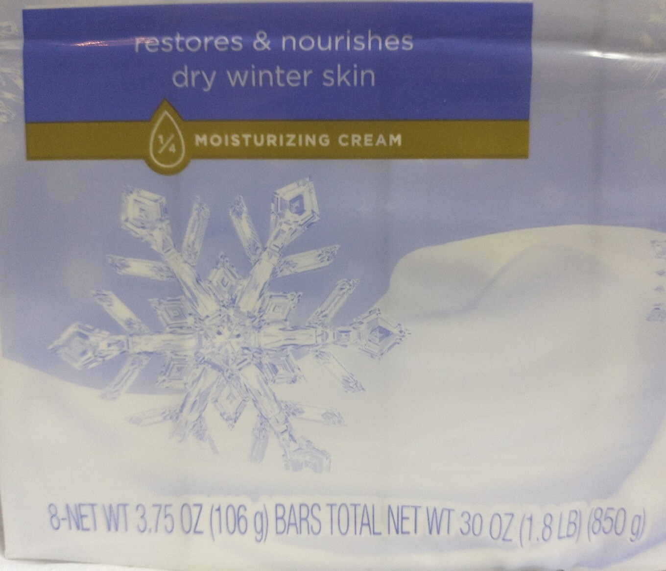 8 Pack Dove Winter Care Limited Edition Moisturizing Cream Bar Soap 3.75 Oz.