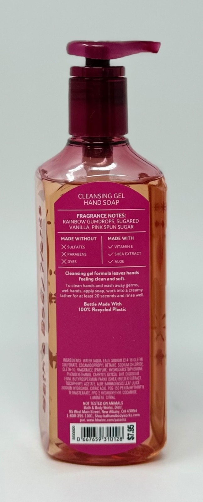 1 NEW BATH & BODY WORKS PINK GUMBALL BUBBLE GUM CLEANSING GEL HAND SOAP WASH 8OZ
