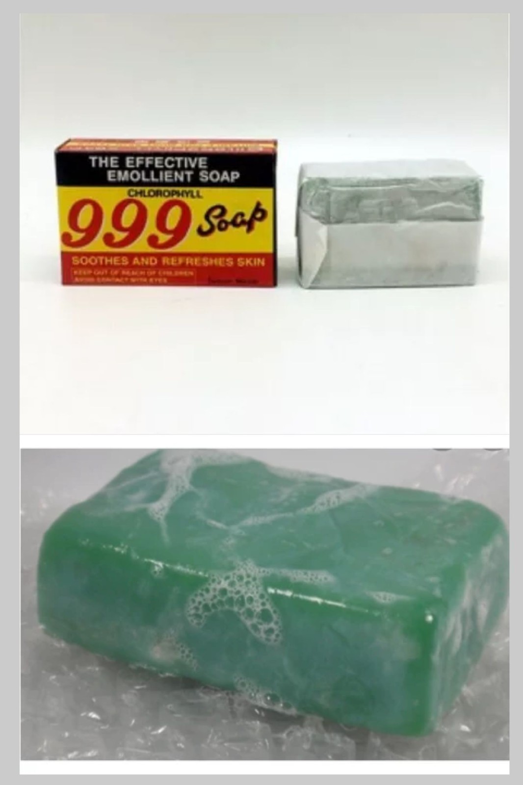 6x 999 Chlorophyll Herbal Soap 90g Anti-Acne Body Bar Made in Malaysia