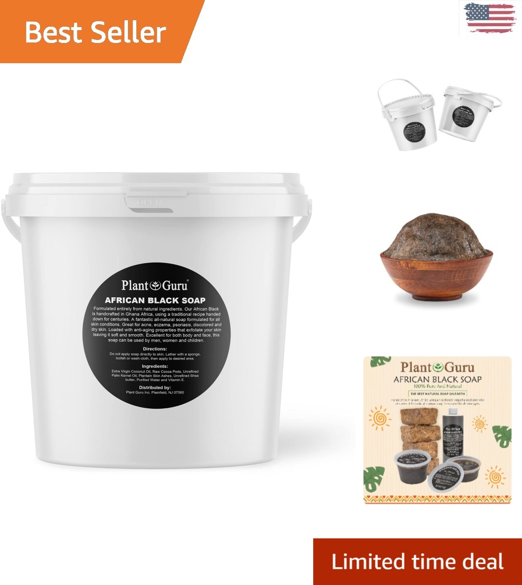 Luxurious 8 lbs African Black Soap Paste – Organic Treatment for Flawless Skin