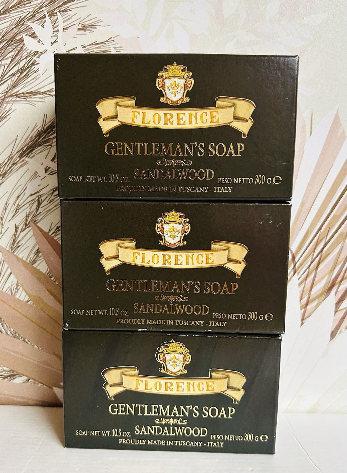 3-Pack Florence ~ Sandalwood Gentlemen’s Bar Soap 10.5 oz Each