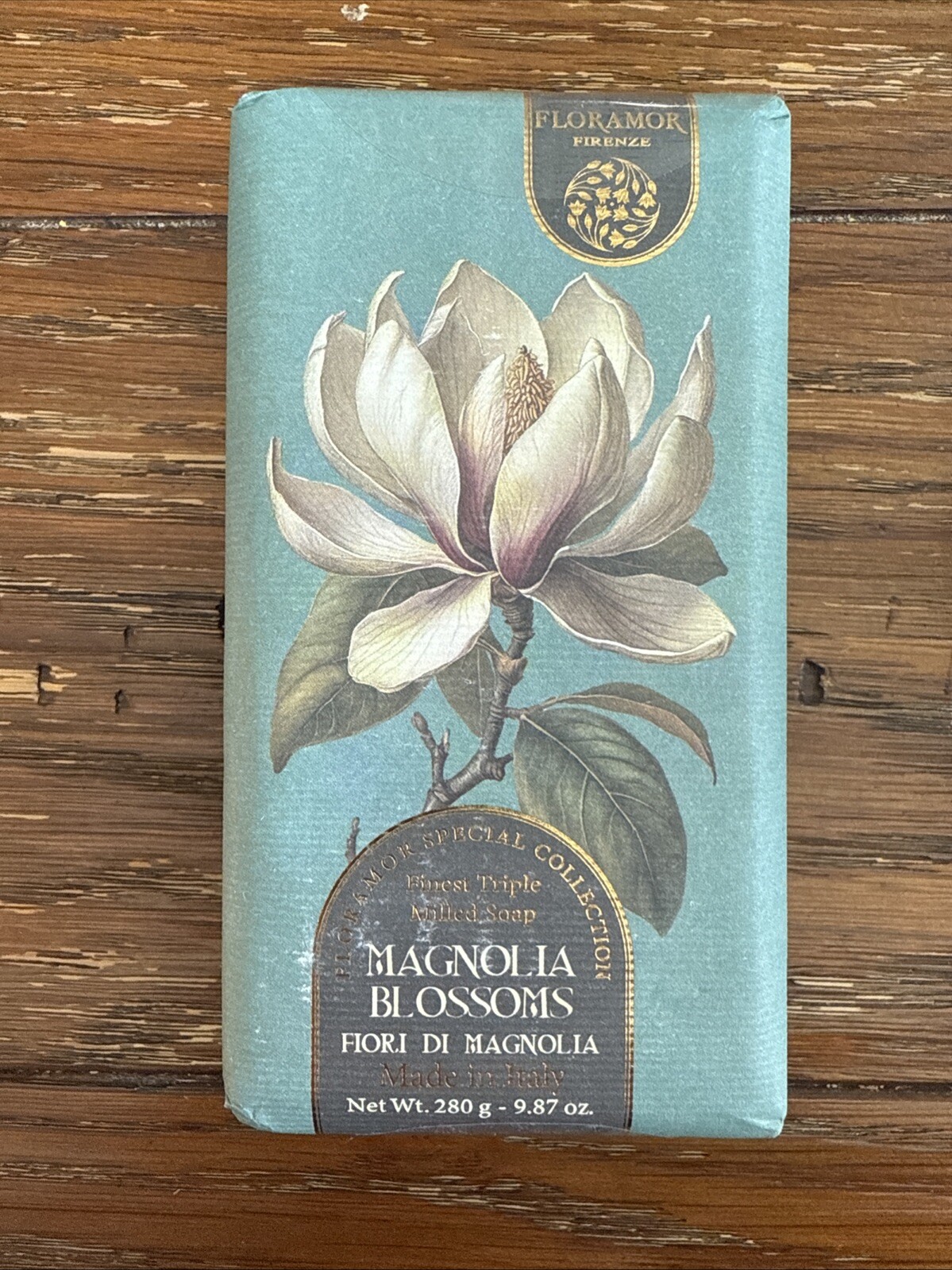 Floramor Firenze Magnolia BLOSSOMS Triple Milled Soap. Made In Italy 9.87oz