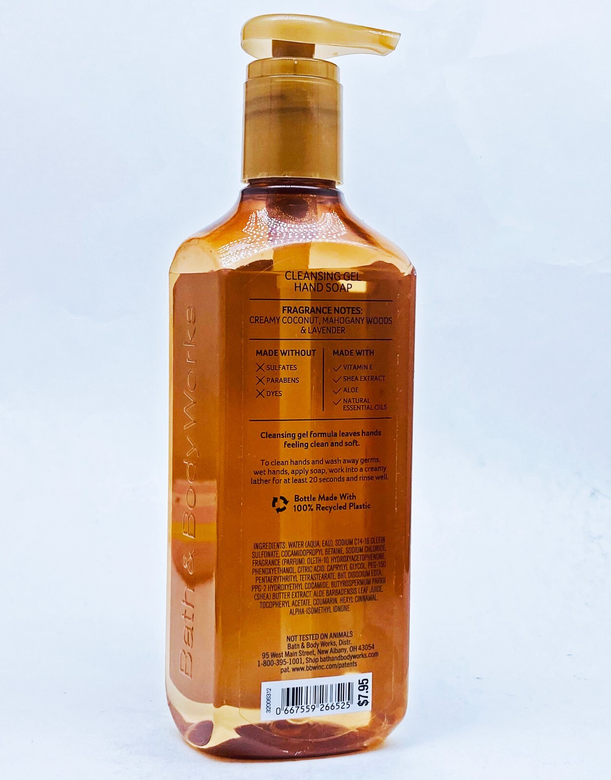 2 Bath & Body Works MAHOGANY COCONUT Cleansing Gel Hand Soap 8.0 oz