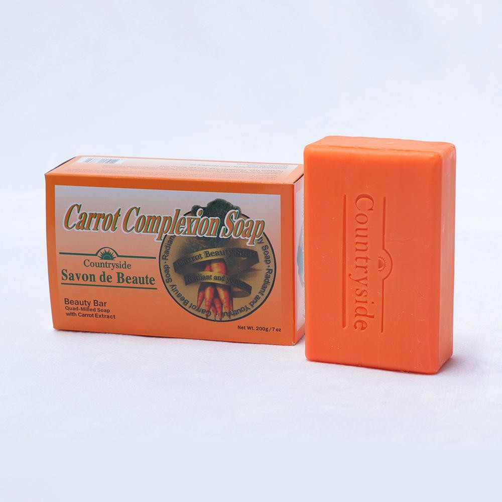 3-Pack CARROT COMPLEXION SOAP BEAUTY BAR WITH CARROT 200g, 125g, free Shipping