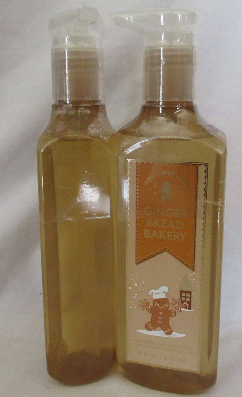 White Barn Bath & Body Works Cleansing Gel Hand Soap Lot of 2 GINGERBREAD BAKERY