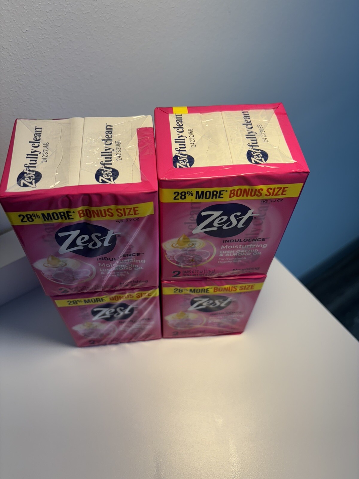 Zest Lush Orchid & Almond Oil Moisturizing Bar Soap 4.12 Oz ( 4 PACK )