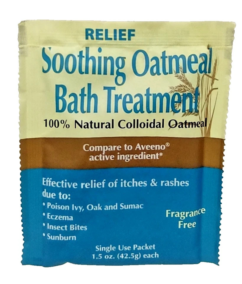 2x RELIEF SOOTHING OATMEAL BATH TREATMENT Fragrance Free ComparAveeno natural