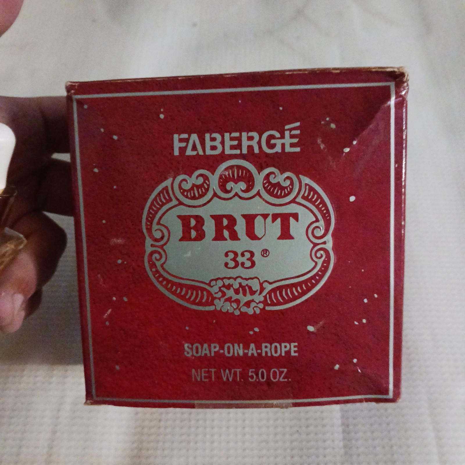 Vintage Fabergé BRUT 33 Soap-On-A-Rope 5 oz Bar New Dead Stock Unused