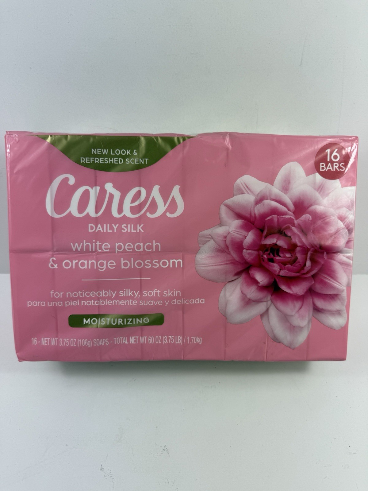 Caress Silkening Daily Beauty Bar, White Peach & Orange Blossom, 3.75 oz., 16ct