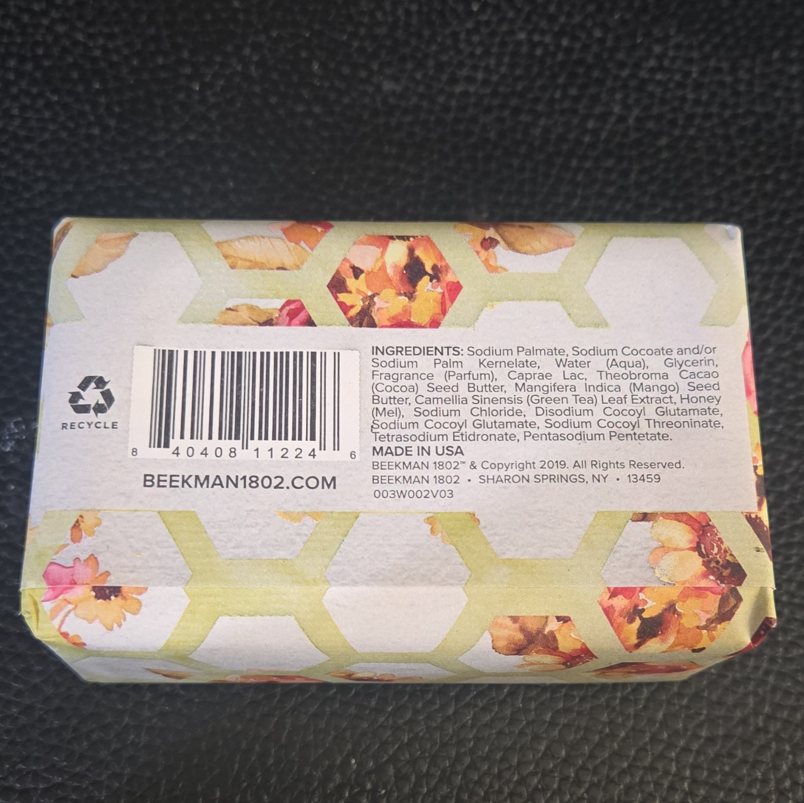 Beekman 1802 Goat Milk Soap Bar Apricot & Honey Tea 9 oz Paraben-Free