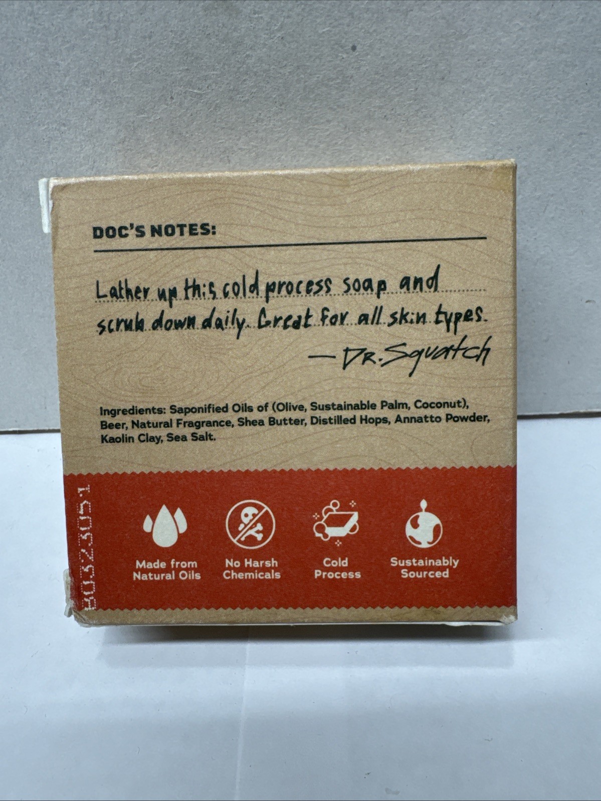 Dr. Squatch Grapefruit IPA Men Women Bar Soap 141g Zero Grit Beer Hops Citrus