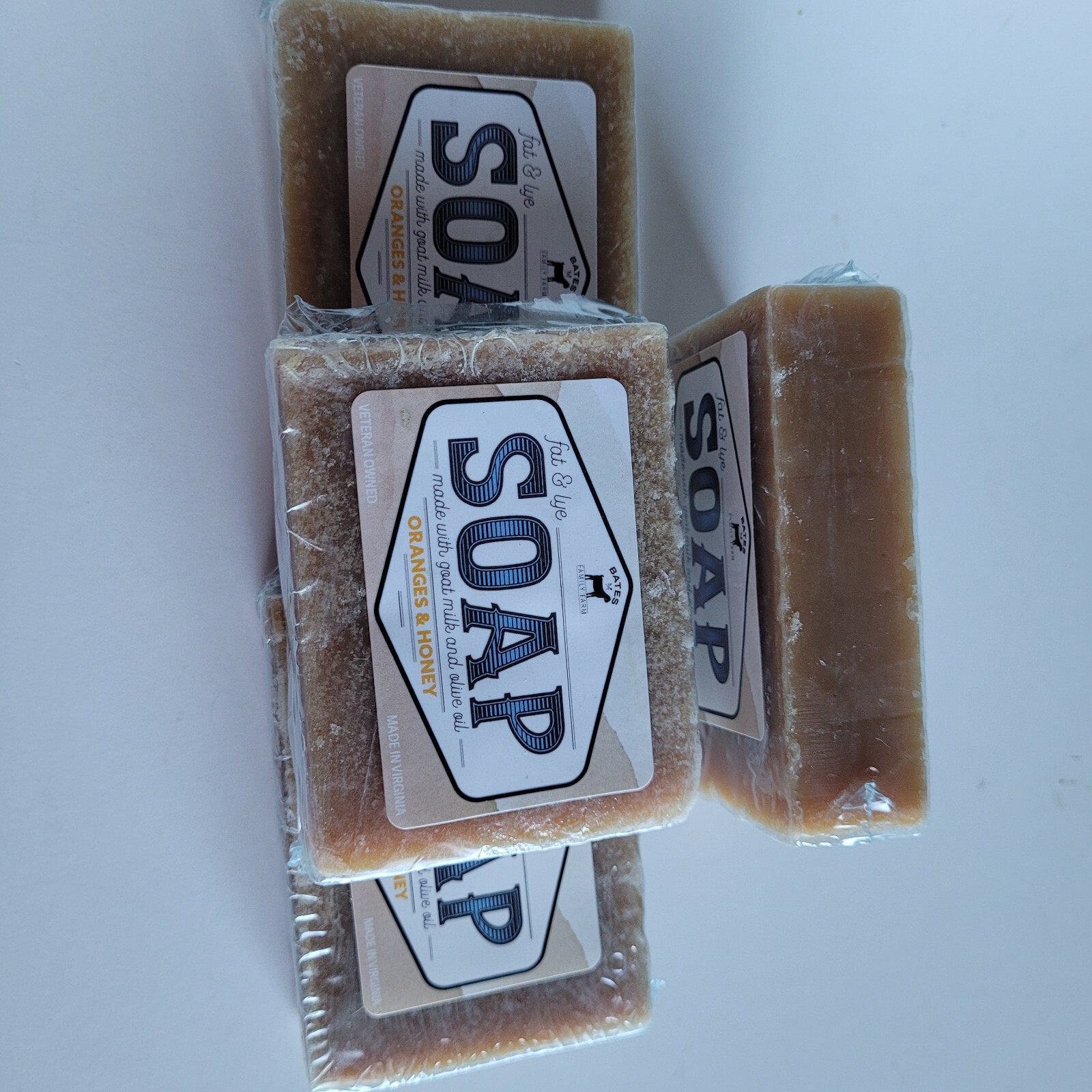 Bates Family Farm Oranges and Honey Fat and Lye Soap Goat Milk Olive Oil Natural