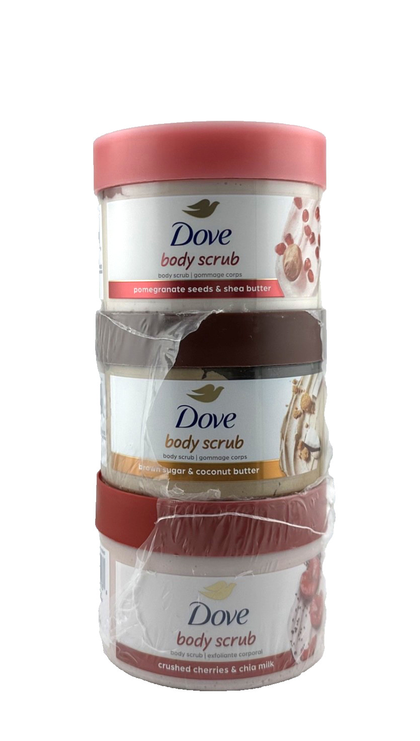 Dove Beauty Exfoliating Body Polish Scrub – Lot of 4, New